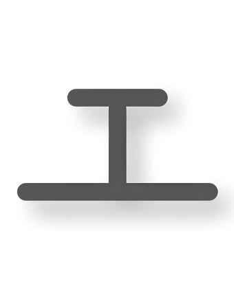 Н-профіль 40 мм, білий HSI (11 45 11) - Фото