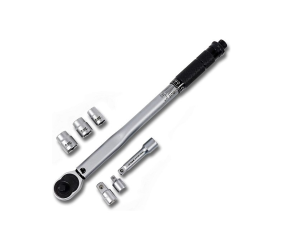 Torque wrench 3/8 19-110 Nm L375mm + socket 75mm, head 13,15,17 mm, 2 S&R adapters (465038110) - Фото