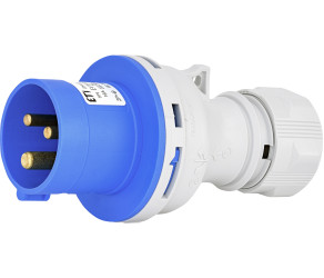 Вилка кабельна силова ETI EV-1632 IP44 (16A, 230V, 2P+PE) (004482016) - Фото