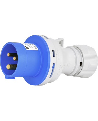 Вилка кабельна силова ETI EV-1632 IP44 (16A, 230V, 2P+PE) (004482016) - Фото