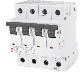 Автоматичний вимикач ETI ETIMAT 10 3p+N C 50А (6 kA) (002136721) - Фото