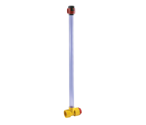 Деаератор на круглу трубу D25 з дихальною трубкою L=450 мм, жовтий Lubing (4226-00) - Фото