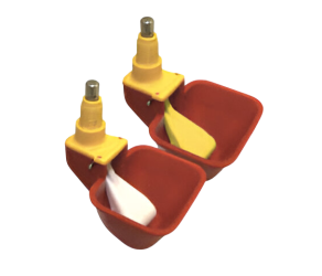 Автоматическая красная поилка с белым поплавком HIGHER LEVEL Lubing (4007-1-00) - Фото