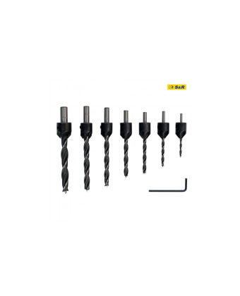 Набiр свердел Meister 7 шт: по дереву із зенкером S&R (216900007) - Фото