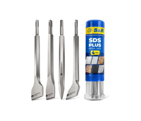 Набір зубил Meister sds-plus (4 шт) у тубусі S&R (114504250) - Фото