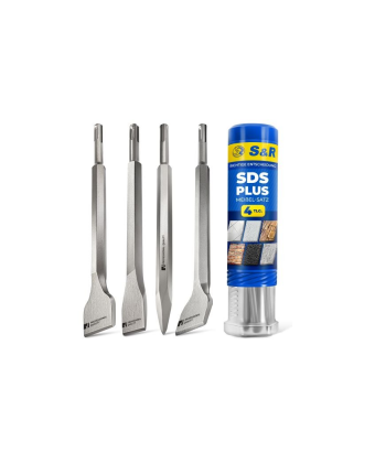 Набір зубил Meister sds-plus (4 шт) у тубусі S&R (114504250) - Фото