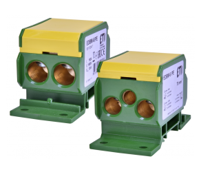 Блок розподільчий ETI EDBM-6/PE (192А, 1500V AC/DC, OUT: 1x4-70; 2x4-50; 1x4-25) (001102417) - Фото