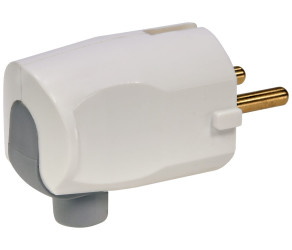 Вилка універсальна ETI PPW-UNI (2Р+РЕ, кутова/пряма, полікарбонат, IP20, біла) (004481003) - Фото