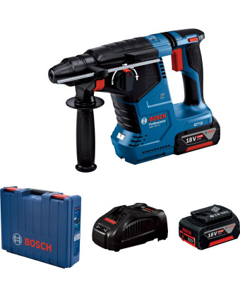 Cordless hammer drill Bosch GBH 187-LI SDS-Plus 18V 2x5A·h 24J 29kg case 0611923021 - Фото