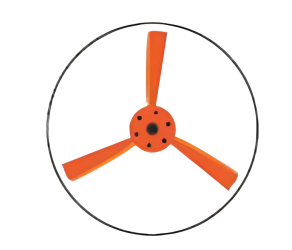 Вентилятор для димоходу 40 см MVP-40-12 HOTRACO (HO07043401) - Фото