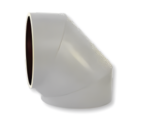 Swivel pipe connection 90 degrees D 125 “Venti” gray HSI (10 02 62) - Фото