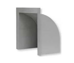 Exhaust hood w: 850, h: 600, d: 400 mm, gray HSI (11 21 23) - Фото