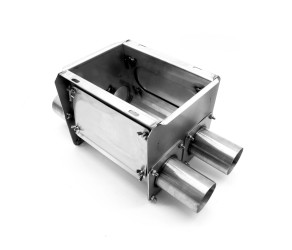 Здвоєний оцинкований піддон для труби Ø 90  - Фото