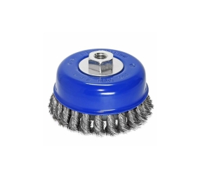 Cup brush, braided wire 125mm x M14 d05 rpm 6500 steel wire S&R (136250125) - Фото