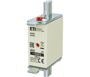 ETI NH -000/GG 40A 690V Kombi (004181310) предохранитель - Фото