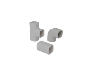 PVC glue elbow 28 mm square, Impex (600052521) - Фото