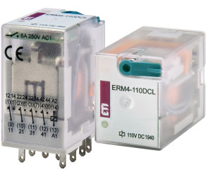 Реле електромеханічне ETI ERM4-110 DCL 4p (002473022) - Фото
