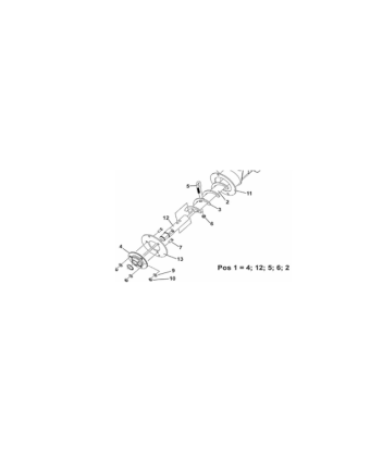 Big Dutchman Вал натягу з кінцем підшипником M90 комплект 25-59-3021 - Фото