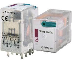 Реле електромеханічне ETI ERM4-024DC 4p (002473006) - Фото