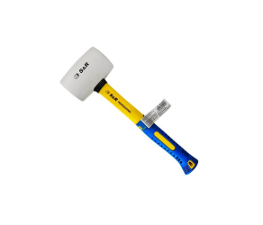 Молоток резиновый белый d45мм,230г, фибергласовая ручка S&R (285230045) - Фото