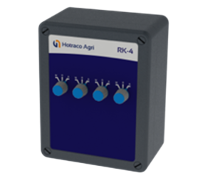 Блок реле на 4 групи двигунів (макс 4 А/250 В змі струму) вкл ручкер RK-4 HOTRACO (HO08030200) - Фото