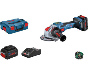 Cordless angle grinder Bosch GWX 18V-15 SC X-LOCK Bluetooth 125mm 18V 2x8A·h 3400-11000rpm 33kg case 06019H6501 - Фото