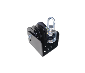 Black ceiling worm winch, with two drums for 910 kg Poultry Pulley (HD24025) - Фото