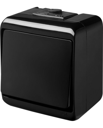 Вимикач одноклавішний ETI VHE-1-BL (чорний, IP54) (004668080) - Фото