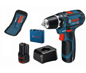 Cordless screwdriver-drill Bosch GSR 12V-15 12V 2x2A/h 15-30Nm 0-400/400-1300rpm 1kg set 10 bits case 060186810G - Фото