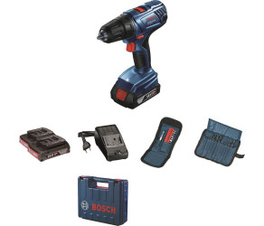 Cordless screwdriver-drill Bosch GSR 180 LI 18V 2x20A·h 21·54Nm 450·1700rpm bit set 11 pcs+drill set 12 pcs 16kg 06019F810A - Фото