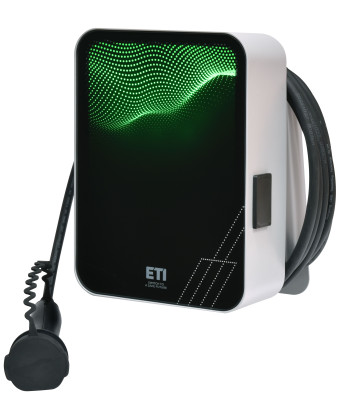 ETI EVC-HOME11-RFID Charging Station (1 Phase: 37 kW, 3 Phase: 11 kW, MODE3, Type2, RFID Access, with EV-RCD, IP54, 5m Cable) (001800110) - Фото