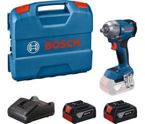 Гайковерт уд Bosch GDS 18V-350 18В 2x4А/год до 3400об/хв 85/200/350Нм 06019M5021 - Фото