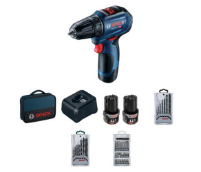 Cordless screwdriver-drill Bosch GSR 12V-30 12V 2x2A·h 18·30Nm 420·1600rpm 089kg case set of accessories 06019G9001 - Фото