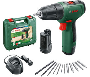 Шурупокрут-дриль акумуляторний Bosch EasyDrill 1200 12В 2х15А·год 30Нм 0-400·1500об·хв 094кг набір свердл і біт кейс 06039D3007 - Фото