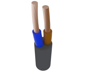 PVA wire black 2x05 EUROPAN CABLE (T003563) - Фото