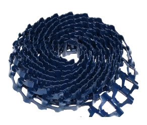 Chain for feeding feed into the tray, type S, width 70mm, blue color - Фото