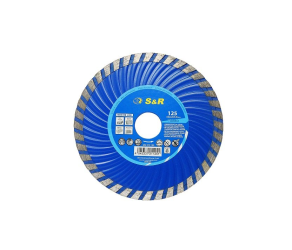 Диск алмазний Meister 125 х 22 х 222 мм, turbo, армований бетон, граніт, природний камінь S&R (252372125) - Фото