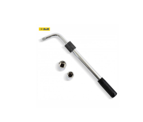 Вороток 1/2 Г-подібний, 385-505 мм, телескопічний, 2 головки двосторонні 17 мм/19 мм і 21 мм/23 S&R (465462504) - Фото