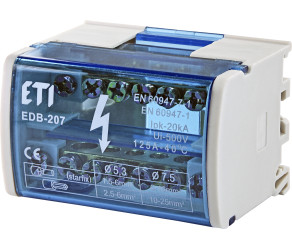 Блок розподільчий ETI EDB-207 2p, L+PE/N, 125A (7 виходів) (001102300) - Фото