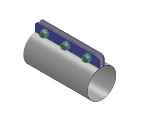 Зєднувач для труб 4 гвинти Monoflo (40050-102-300-NR) - Фото