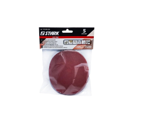 Бумага шлифовальная D125 мм с 220 5шт металл/дерево, без отверстий (уп5 шт) STARK (125005220) - Фото