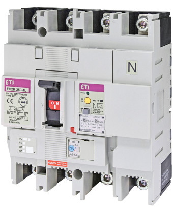 Автоматичний вимикач ETI EB2R 250/4L 250A 4P (004671584) - Фото