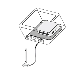 Бездротовий інтерфейс підключення 4G-G для авт управління та дист керування+зовнішня антена, кабель 2 м, SYSLINQ-4G-G HOTRACO (HO11992000) - Фото