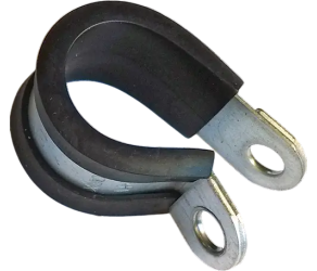 Pipe clip 12mm with rubber inlet Lubing (7430) - Фото
