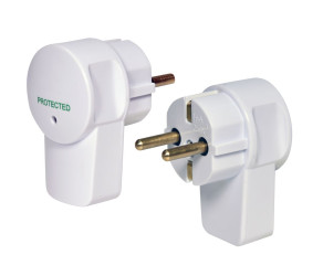 Вилка кутова із захистом ETI PPZW-90 (2Р+РЕ, полікарбонат, IP20, біла) (004481007) - Фото