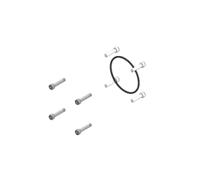 Ermaf O-ring + screws for GP70-120 inlet/connection manifold (ACU) (N70300079) - Фото