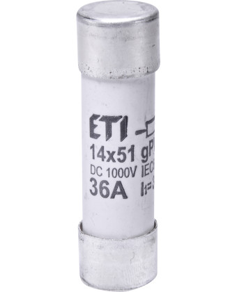 ETI Fuse CH 14x51 gPV 36A 1000V (10kA) 002637115 - Фото