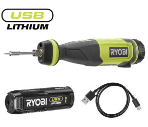 Паяльник акумуляторний Ryobi USB Lithium RSI4-120G 4В 2А·год 460°С світлодіодне підсвічування 01кг 5133006146 - Фото