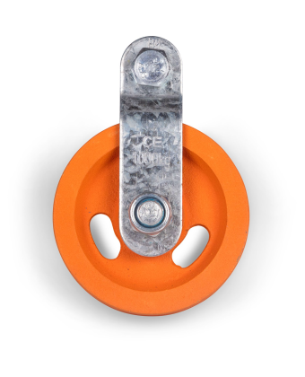 Big Dutchman Блок натяжения 3 1/2 89 мм чугунный с подшипником и смазочным ниппелем оранжевый 00-00- - Фото