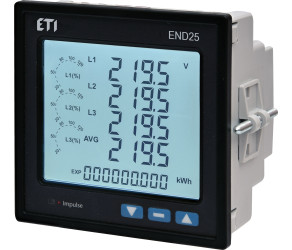 Аналізатор мережі ETI END25-RSA (96x96мм, RS-485, 2 вихідн контакти) (004656954) - Фото